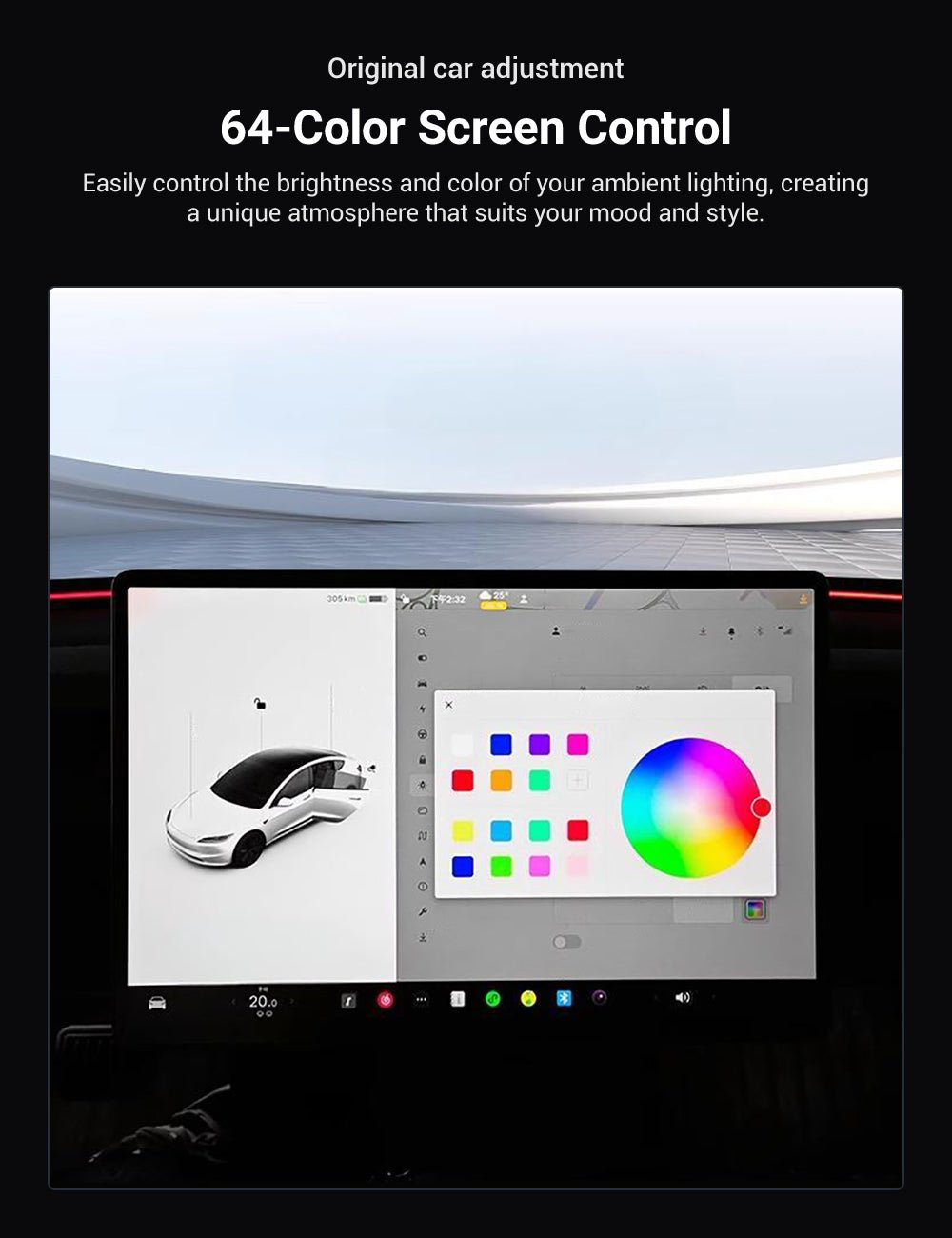 Seat Back Ambient Lighting for Model 3 Highland & Model Y Juniper (2PCS) | TESERY