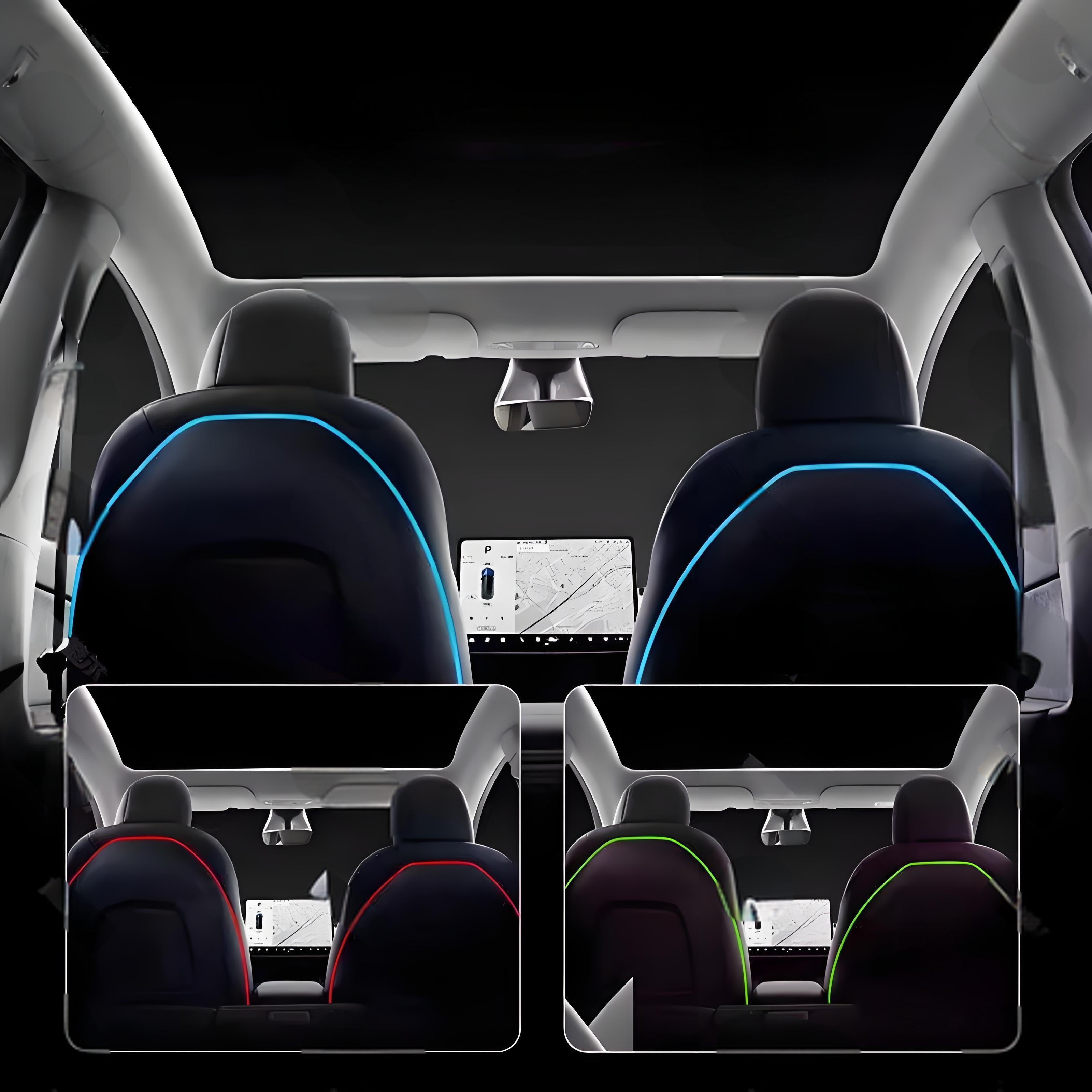 Seat Back Ambient Lighting for Model 3 Highland & Model Y Juniper (2PCS) | TESERY