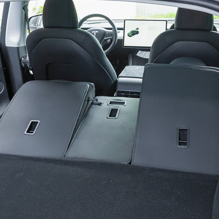 Leather Seat Back Protector with Storage for Model Y | Waterproof | Anti-Kick