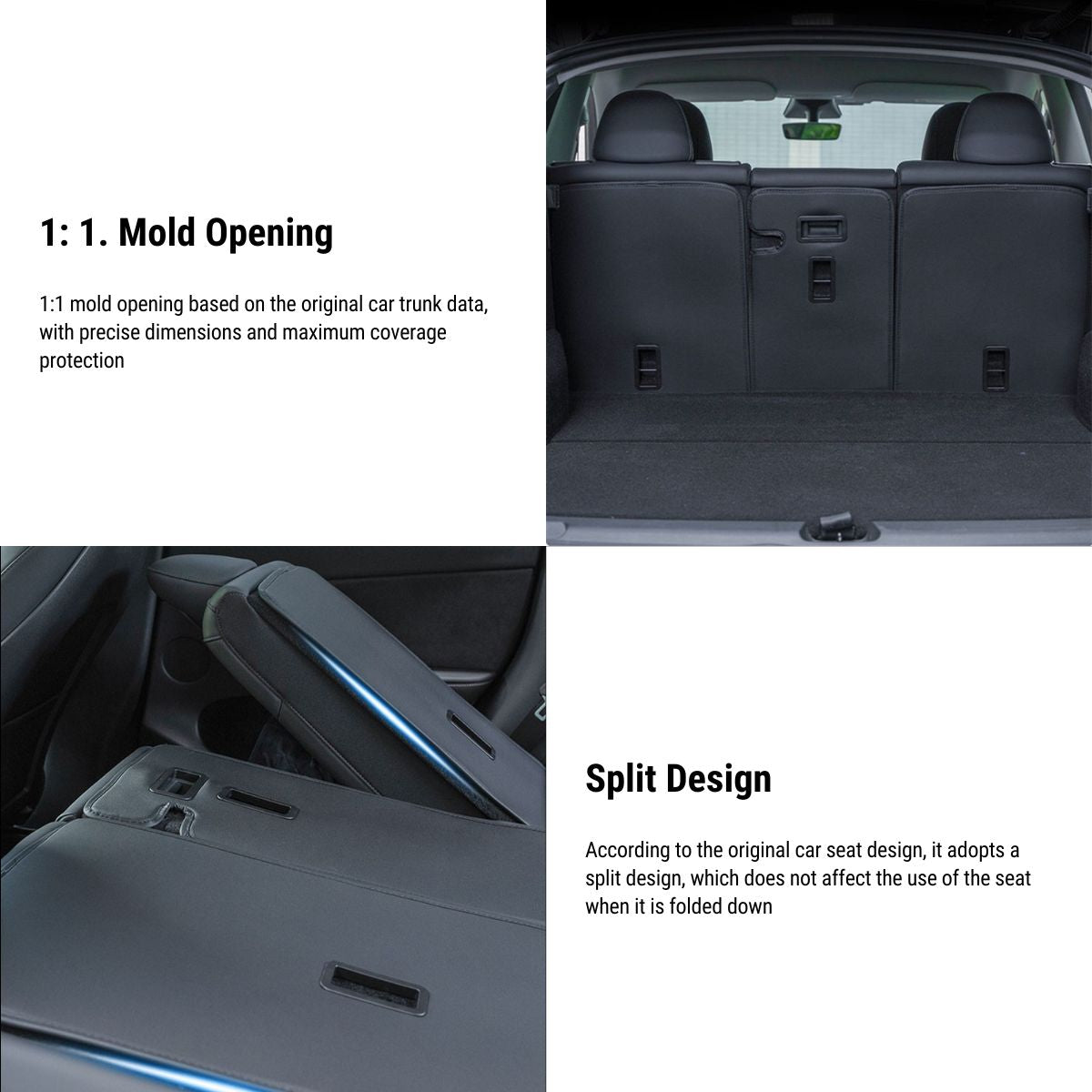 Leather Seat Back Protector with Storage for Model Y | Waterproof | Anti-Kick