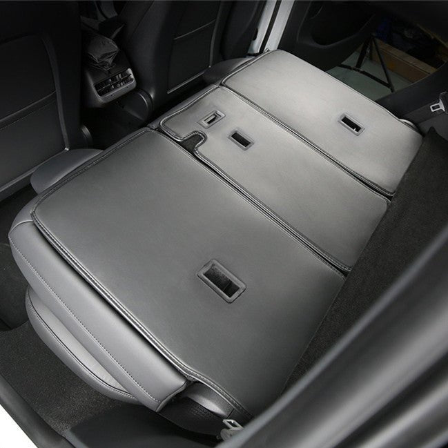 Leather Seat Back Protector with Storage for Model Y | Waterproof | Anti-Kick