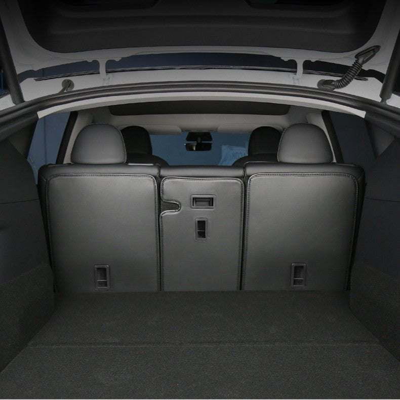 Leather Seat Back Protector with Storage for Model Y | Waterproof | Anti-Kick