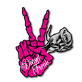 Skully Hand Rose - Decal