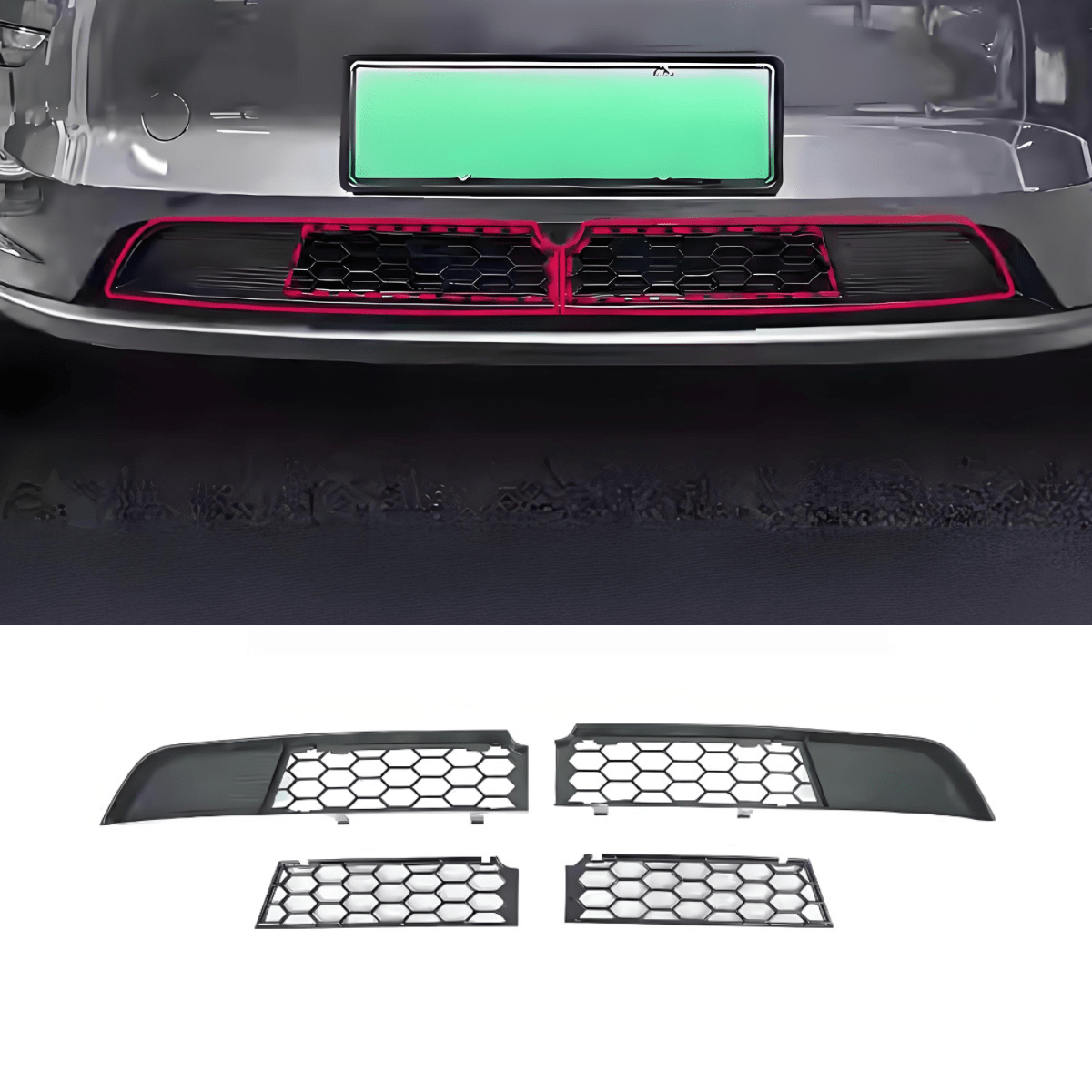 Split Insect Net Front Bumper Grill for Model Y Juniper / Model YL