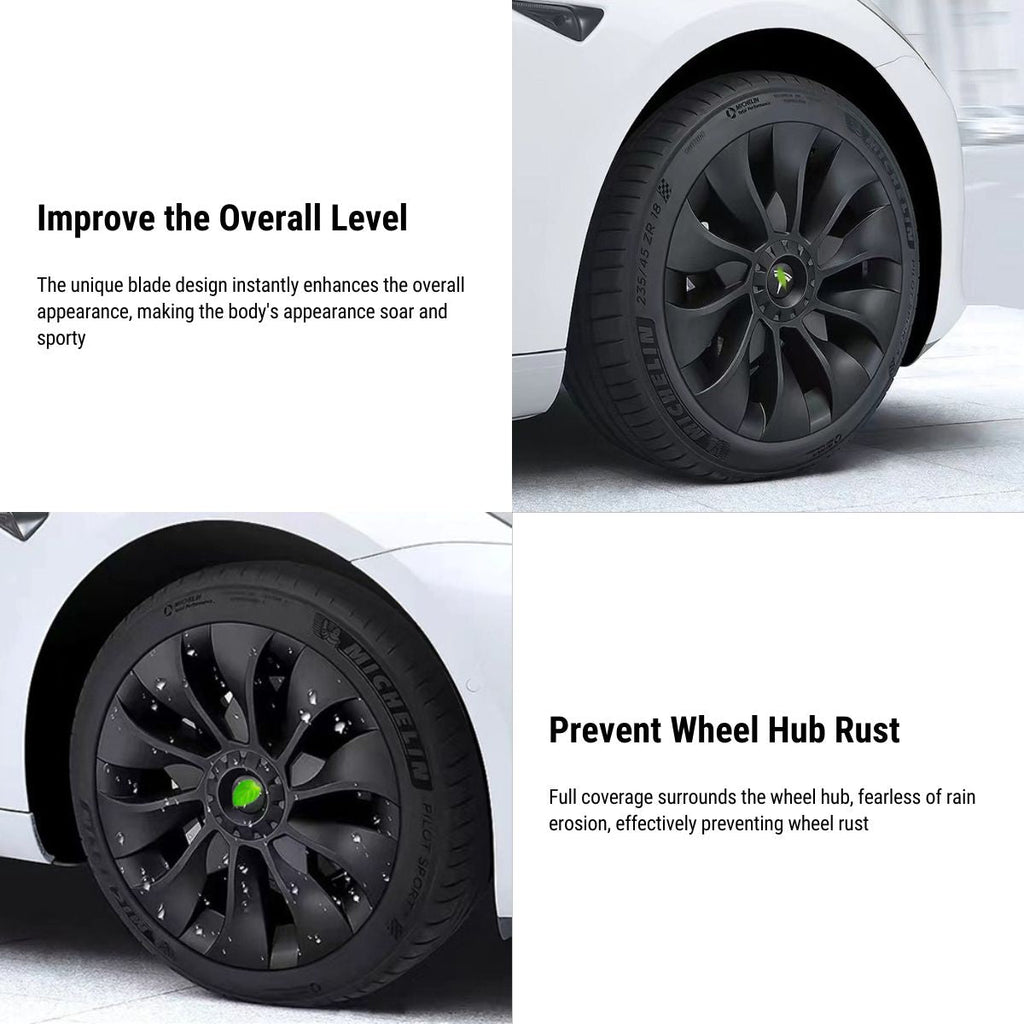 TESERY 18″ 19″ Hubcaps for Model 3/Y (4PCS)