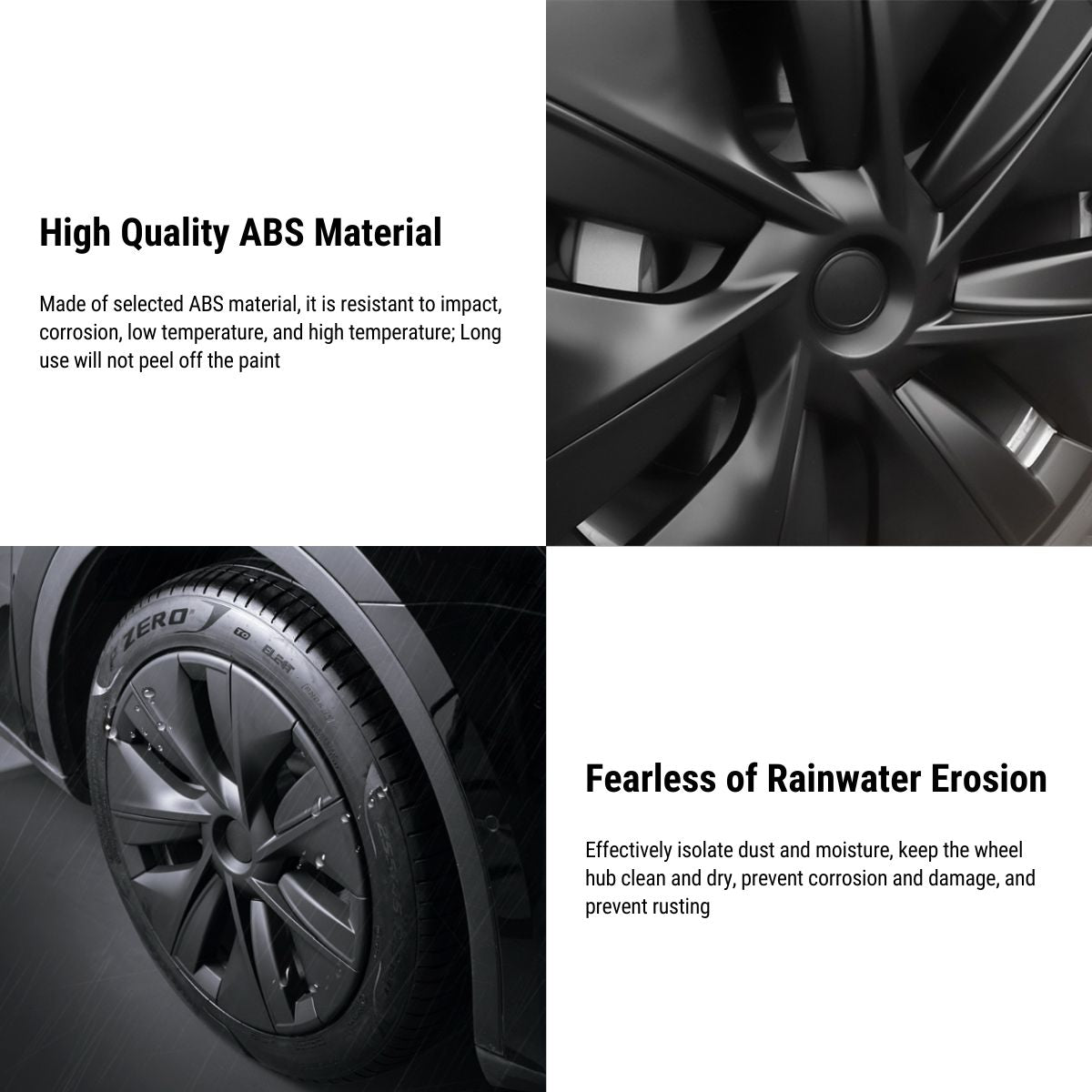 TESERY 19″ Gemini Dark Wheels Cover for Model Y (4PCS)