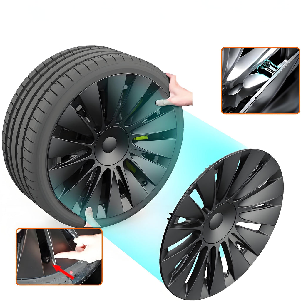 TESERY 19″ Performance Hub Caps For Model Y (4PCS)
