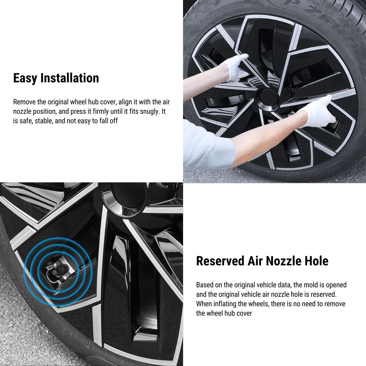 TESERY 19″ Trinan Wheel Covers for Model Y (4PCS)
