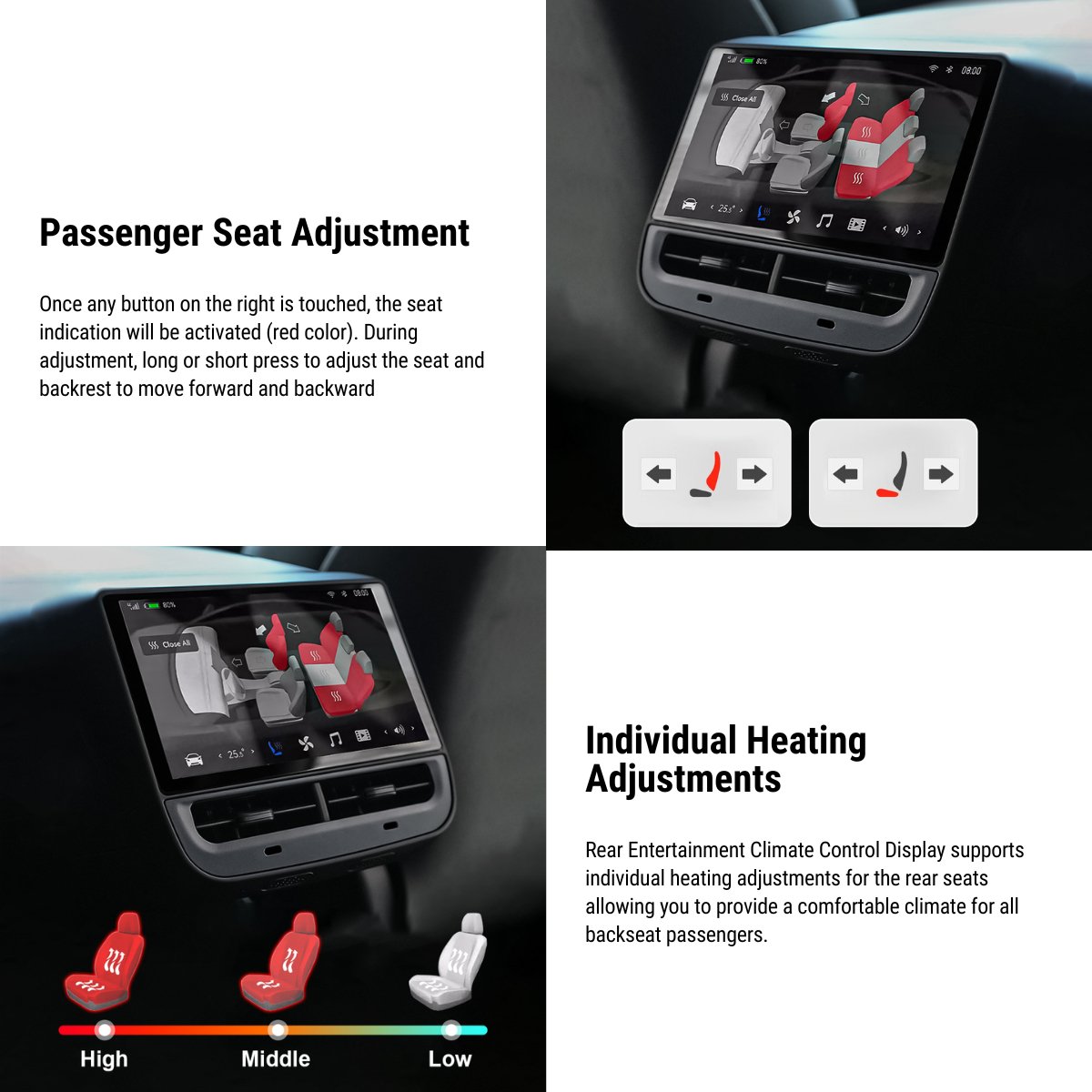 TESERY 7" Rear Entertainment System for Model Y / 3