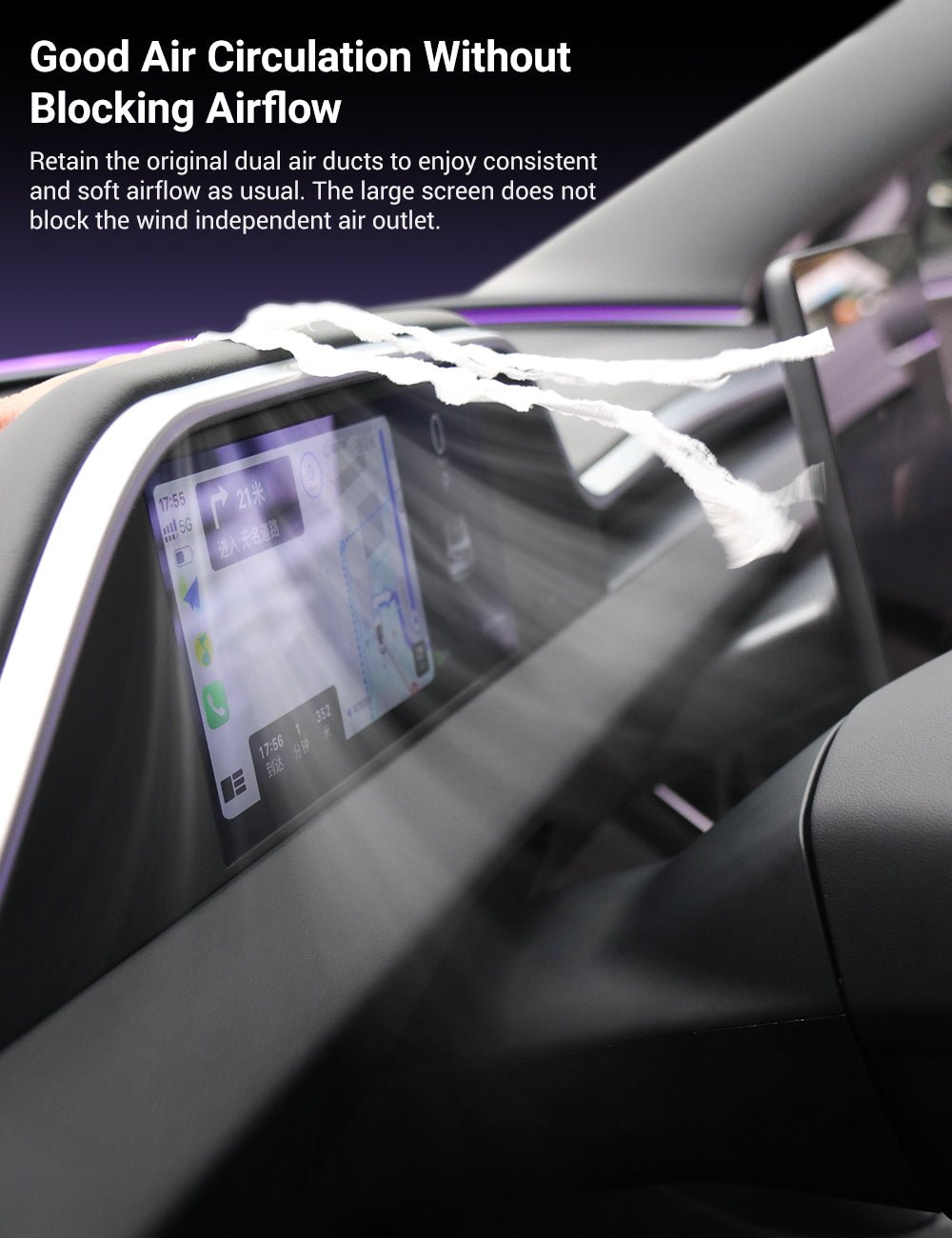 TESERY 8.9'' Dashboard Display with Ambient Lighting for Model 3 Highland / Model Y Juniper