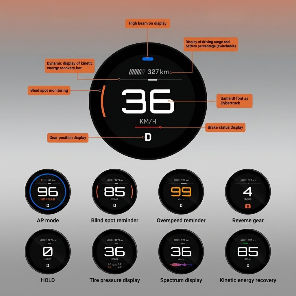 TITA Pro HUD - OLED Magnetic Dashboard Display for Model Y Juniper / Model 3 Highland