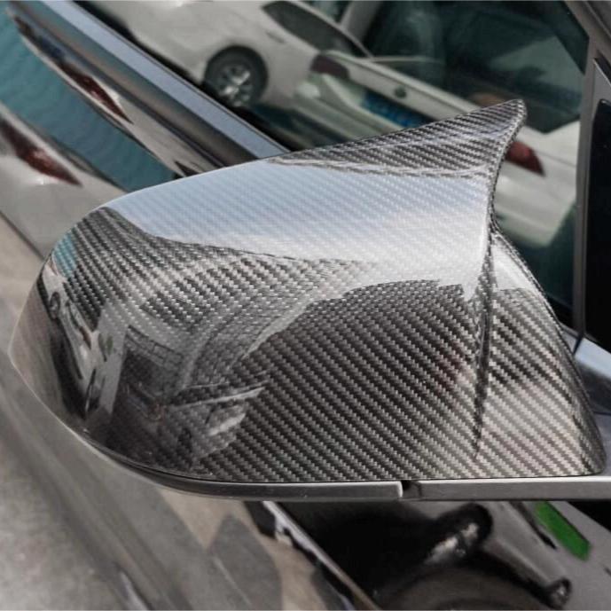 TESERY Mirror Caps for Model Y / 3 ( Sporty Style ) - Dry Carbon Fiber Exterior Mods