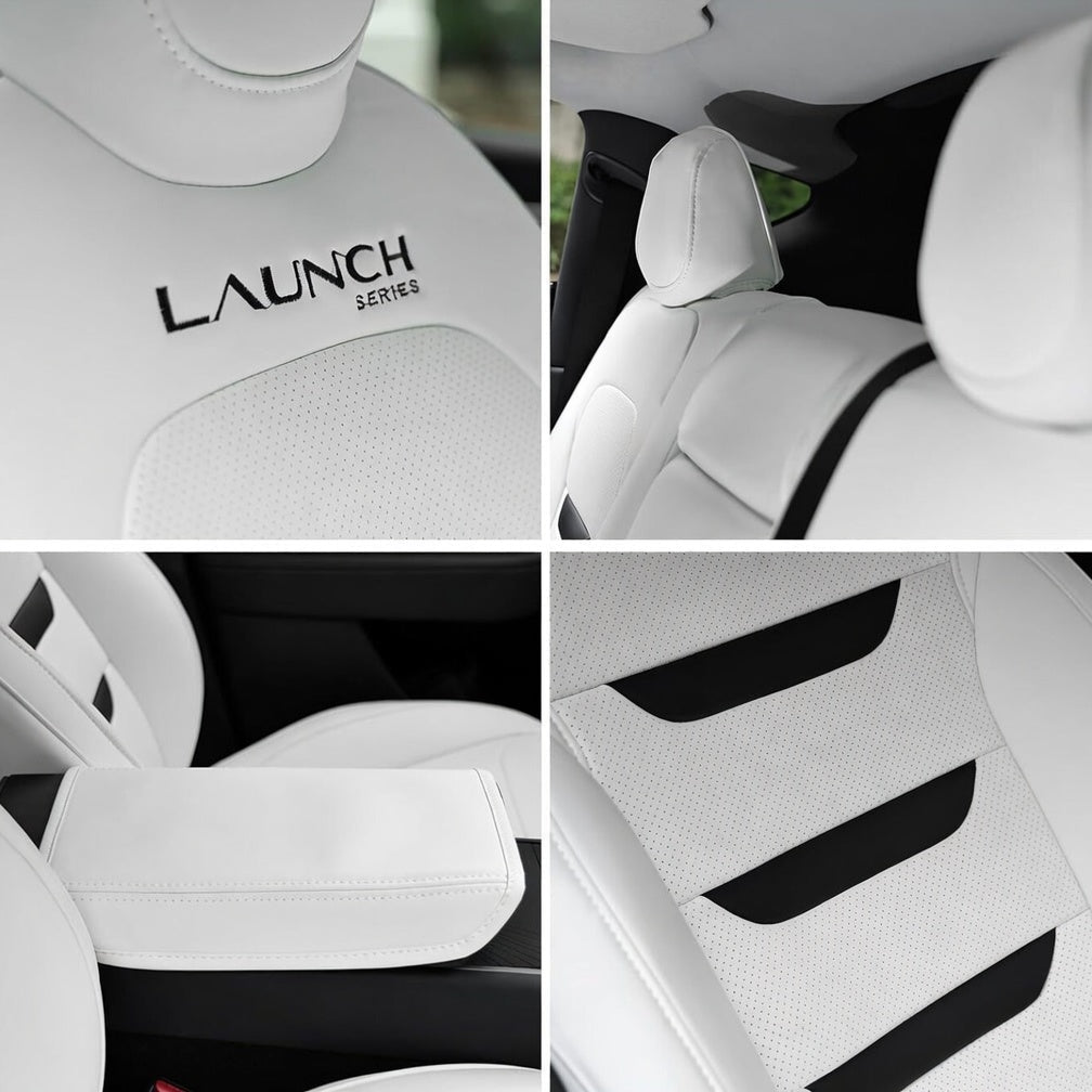 TESERY Nappa Leather Seat Covers for Tesla Model 3 & Model Y