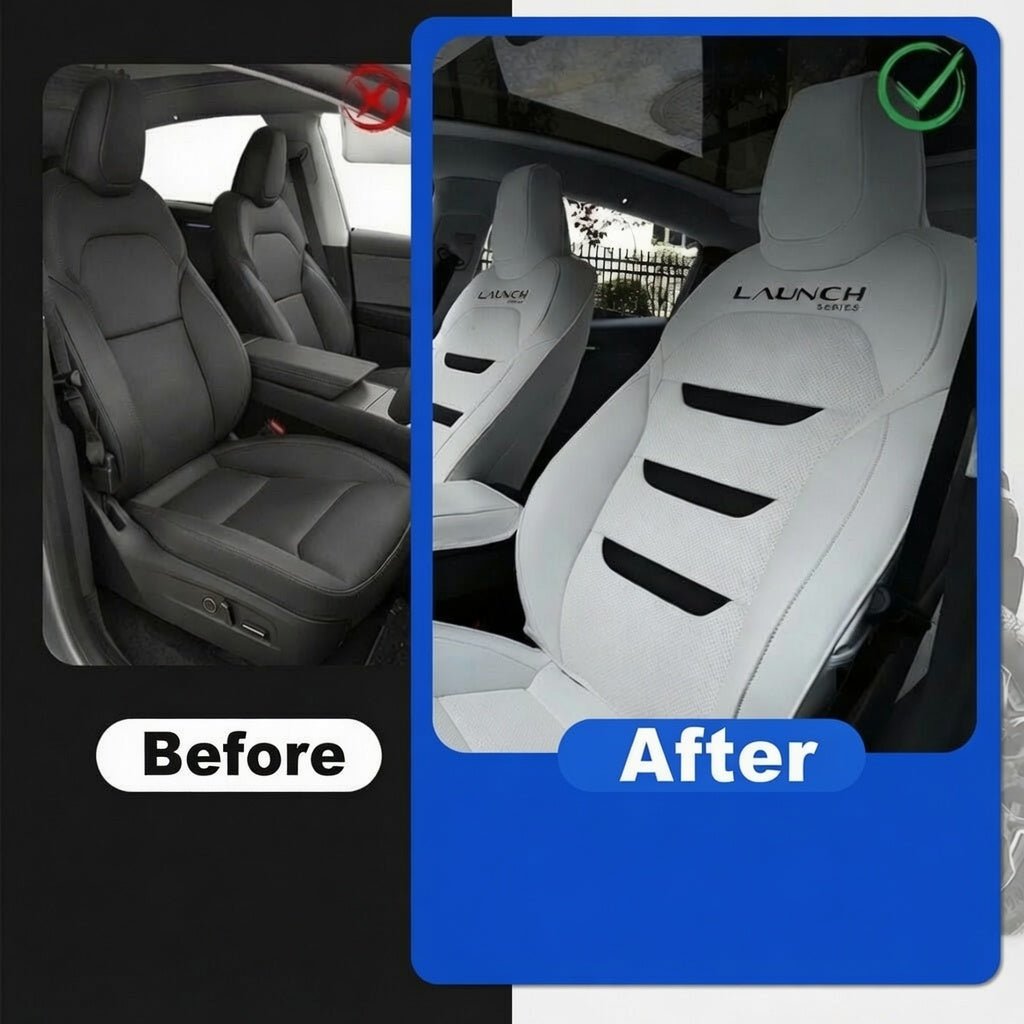 TESERY Nappa Leather Seat Covers for Tesla Model 3 & Model Y