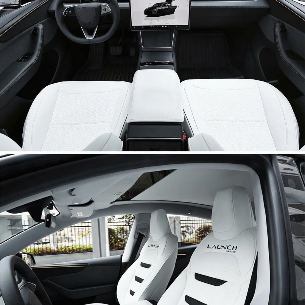 TESERY Nappa Leather Seat Covers for Tesla Model 3 & Model Y