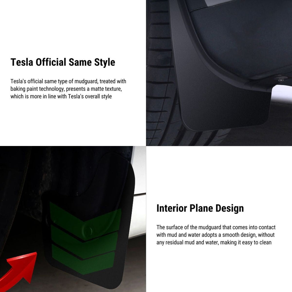 TESERY Upgraded OEM Mud Flaps Splash Guards for Model 3 / Model Y