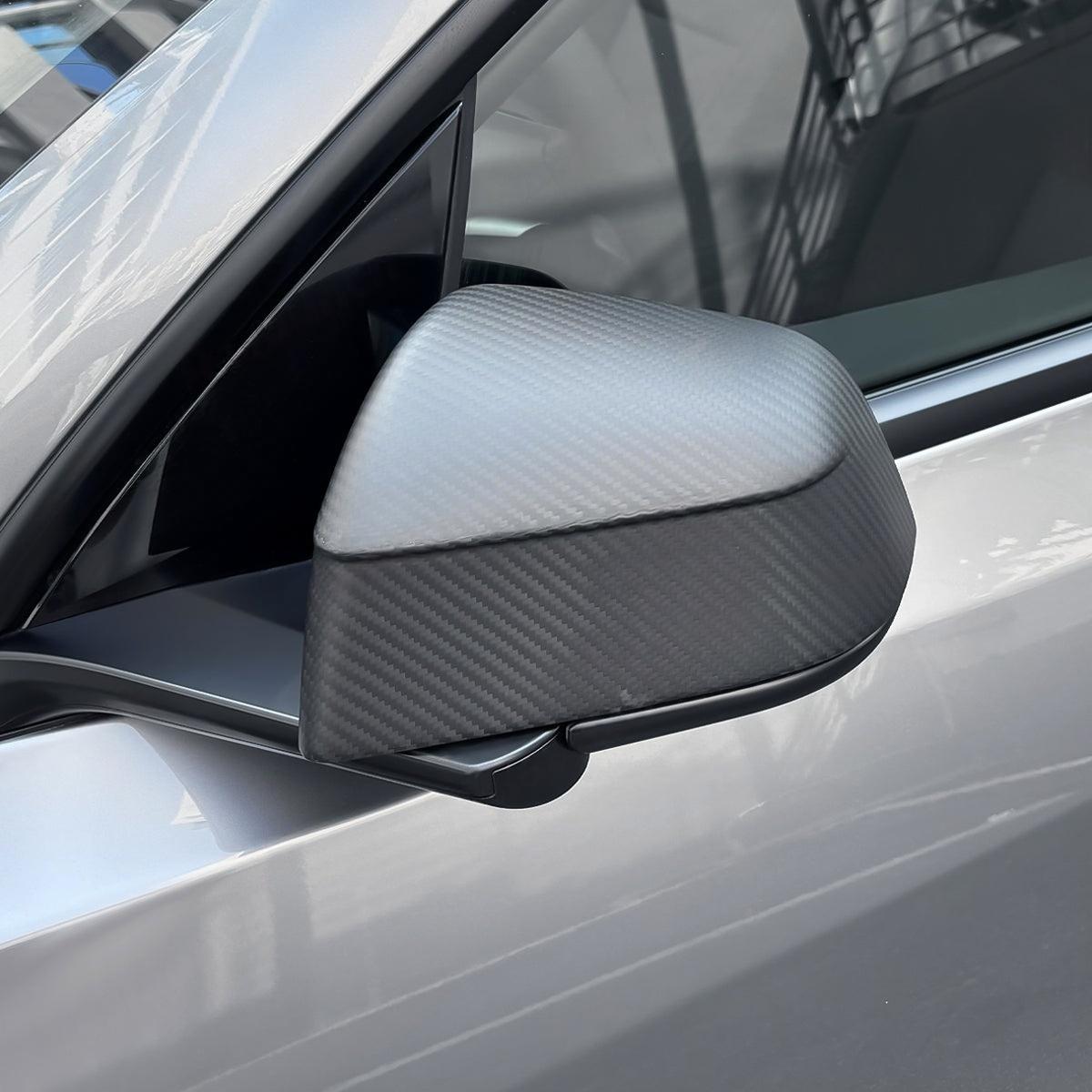 Carbon Fiber Mirror Covers for Model 3 / Y | 3 Finishes | 3M Adhesive