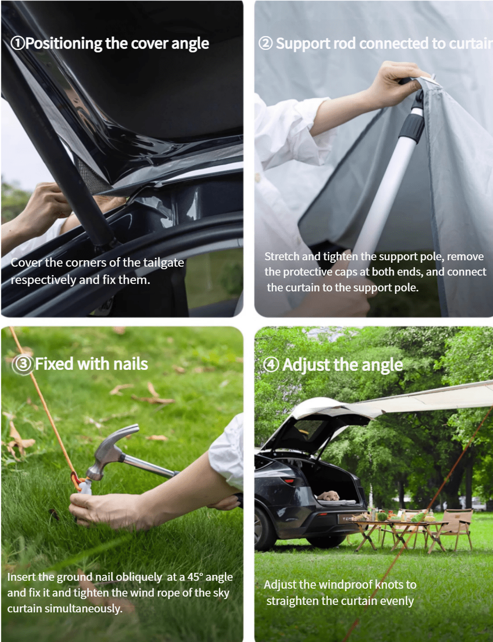TESERY Tailgate Camping Tent for Tesla Model Y Juniper