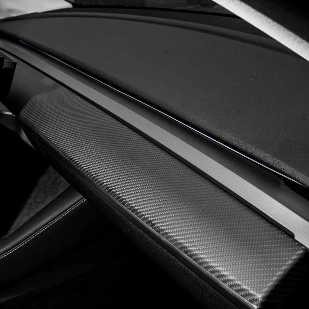 TESERY Tesla Model 3 / Y Dashboard Cover - Dry Carbon Fiber Interior Mods