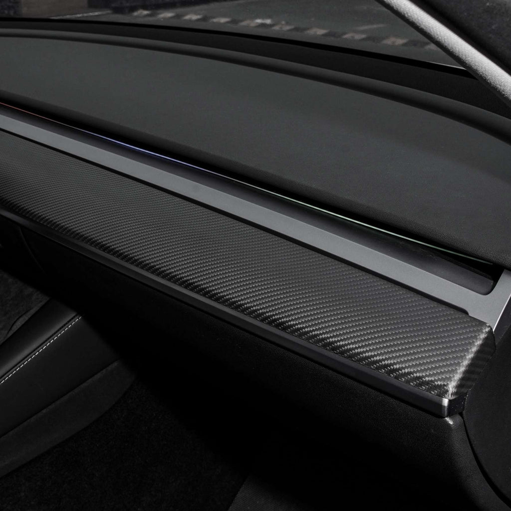 TESERY Tesla Model 3 / Y Dashboard Cover - Dry Carbon Fiber Interior Mods