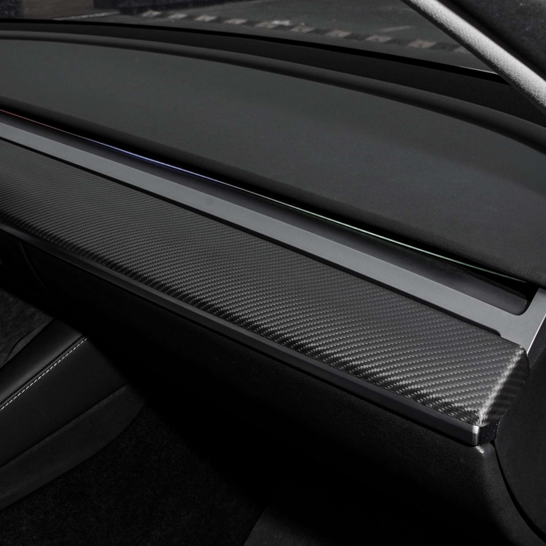 TESERY Tesla Model 3 / Y Dashboard Cover - Dry Carbon Fiber Interior Mods