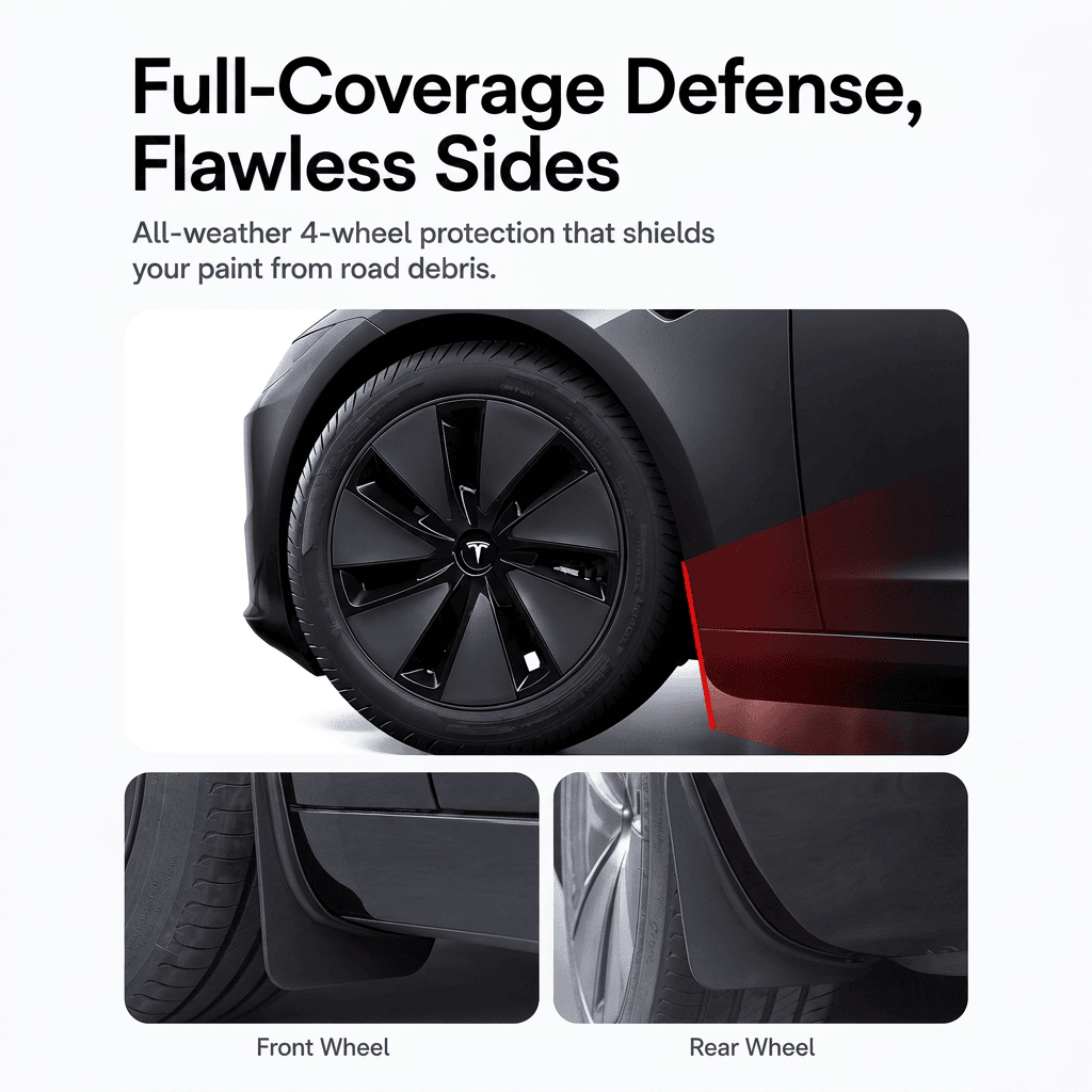 TESERY TPE+PP Mud Flaps for Model 3 Highland