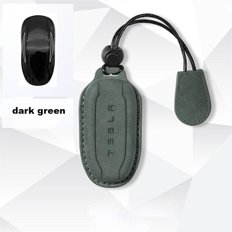 Alcantara Key Fob Case for Tesla | 3 Colors | Suede Texture | Key Belt | Premium Stitching