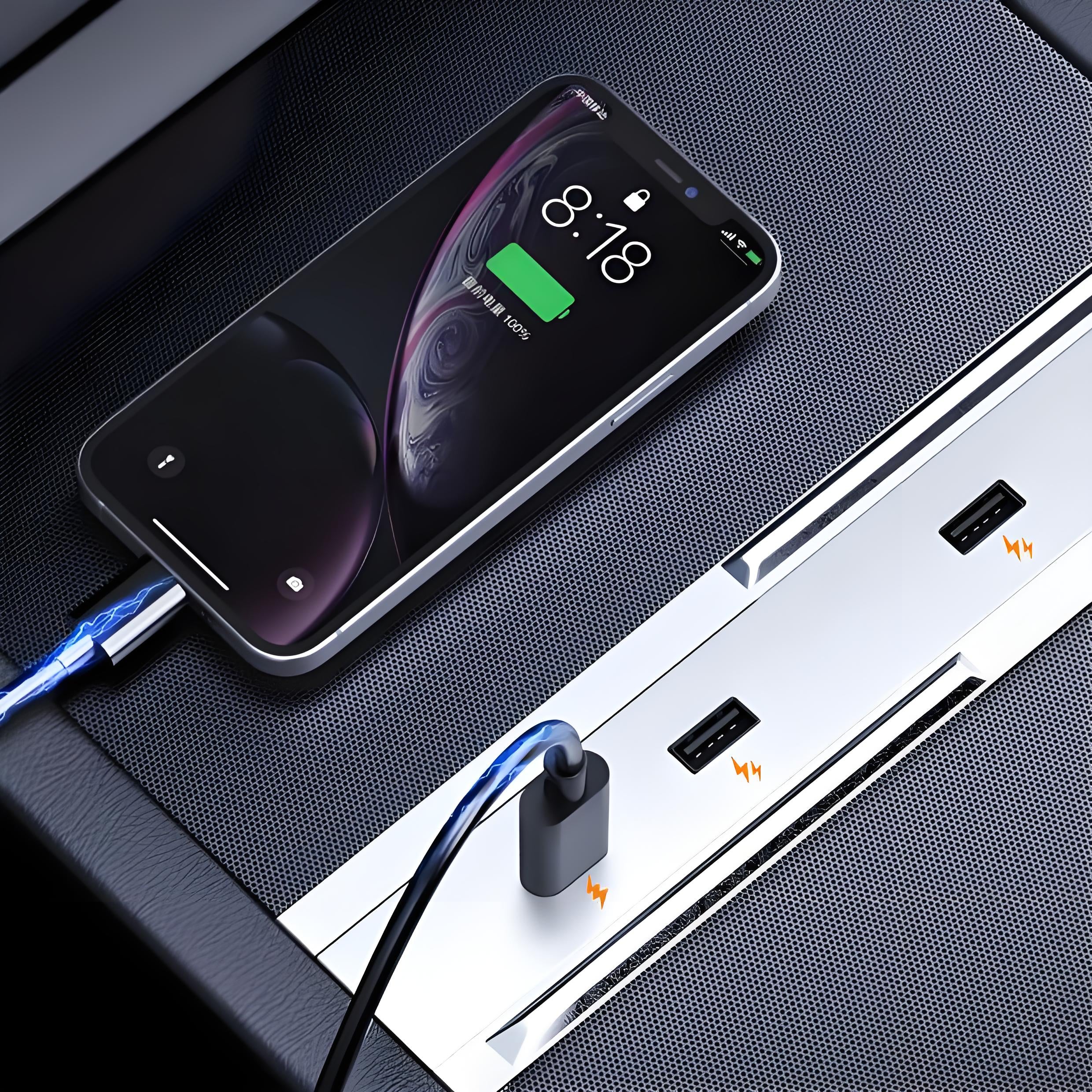 65W USB Hub for Model 3 Highland/Model Y Juniper | Dual USB-C + Dual USB-A | Fast Charging