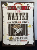 Wanted Metal Sign